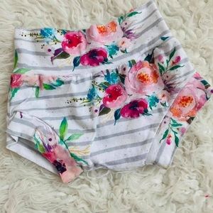 Handmade Floral/Striped Bummies